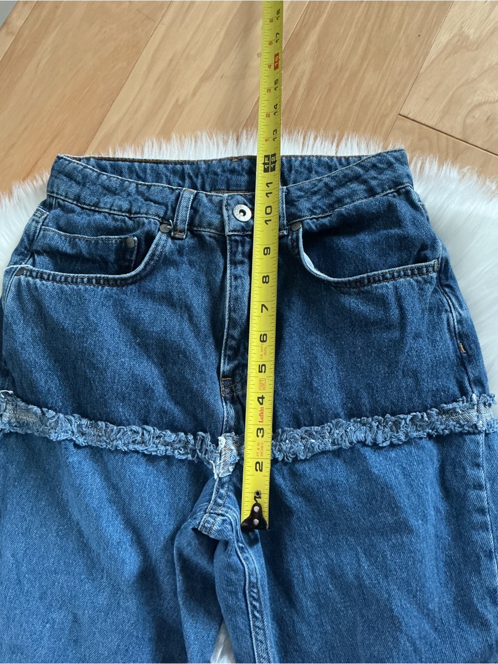 The Ragged Priest Multi-Tone Patchwork High Rise Jeans Size 26 - Picture 6 of 8
